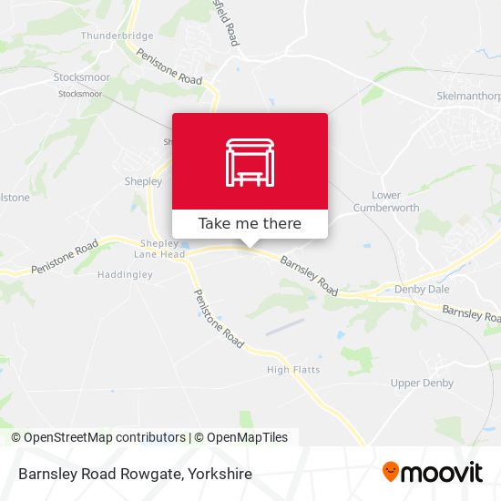 Barnsley Road Rowgate map