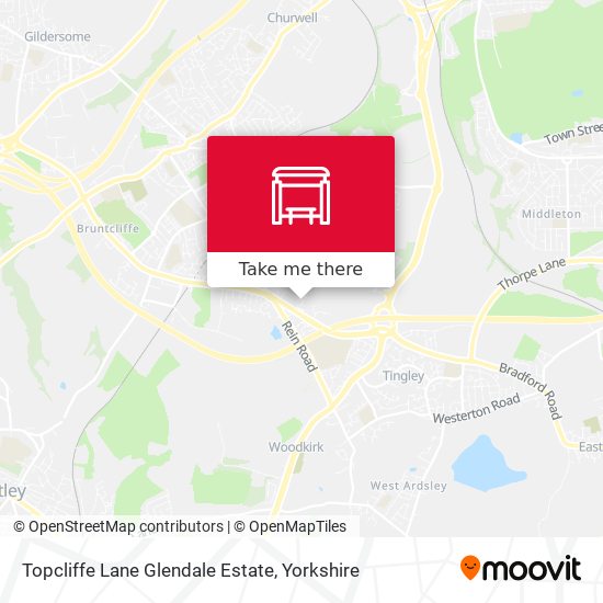 Topcliffe Lane Glendale Estate map