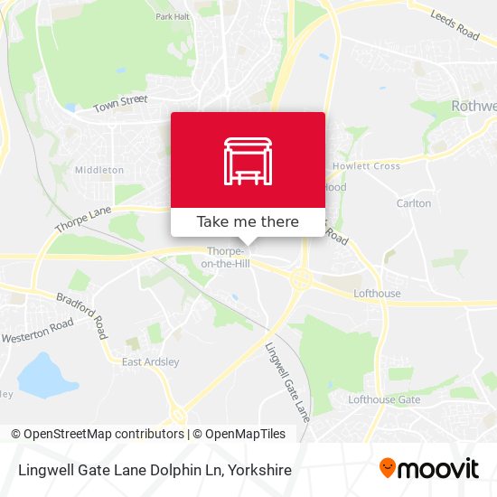 Lingwell Gate Lane Dolphin Ln map