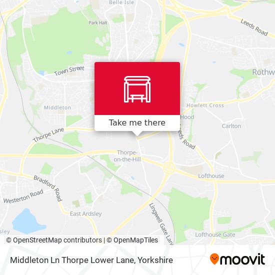 Middleton Ln Thorpe Lower Lane map