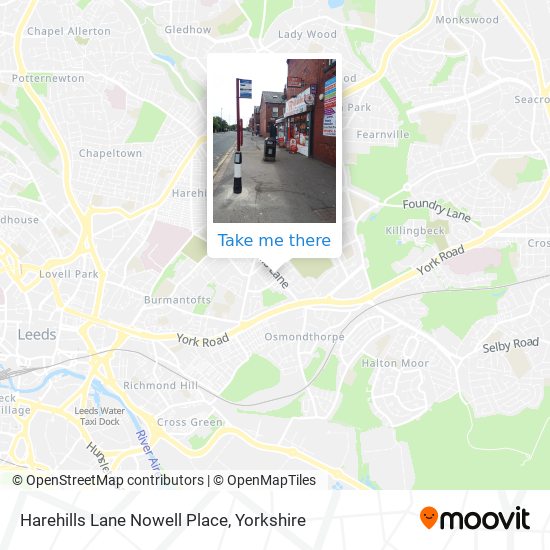 Harehills Lane Nowell Place map