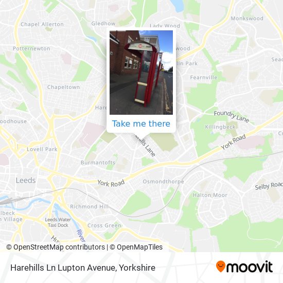 Harehills Ln Lupton Avenue map
