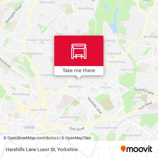 Harehills Lane Luxor St map