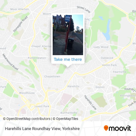 Harehills Lane Roundhay View map