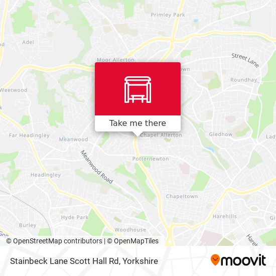 Stainbeck Lane Scott Hall Rd map