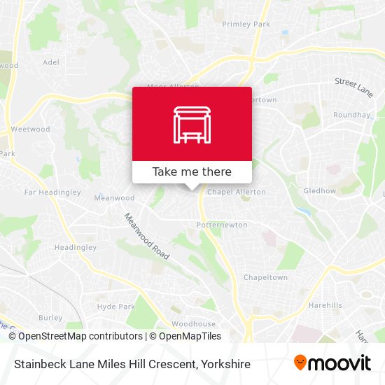 Stainbeck Lane Miles Hill Crescent map