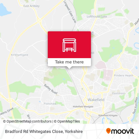 Bradford Rd Whitegates Close map