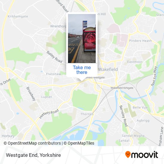 Westgate End map