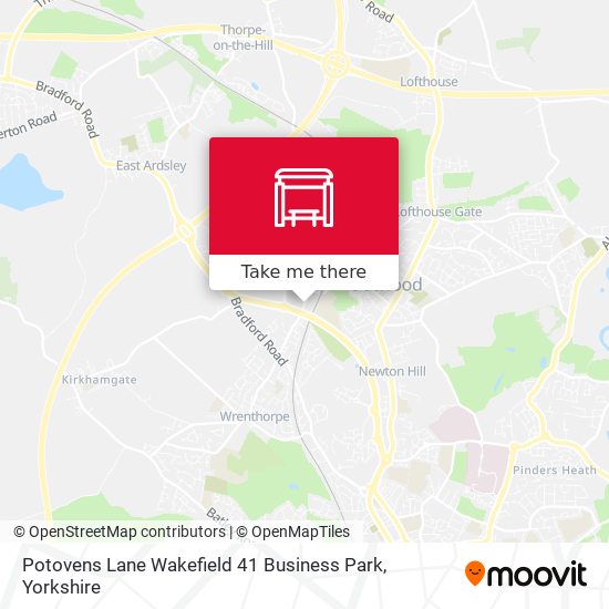 Potovens Lane Wakefield 41 Business Park map
