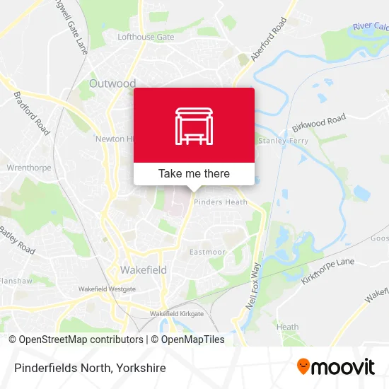 Pinderfields North map