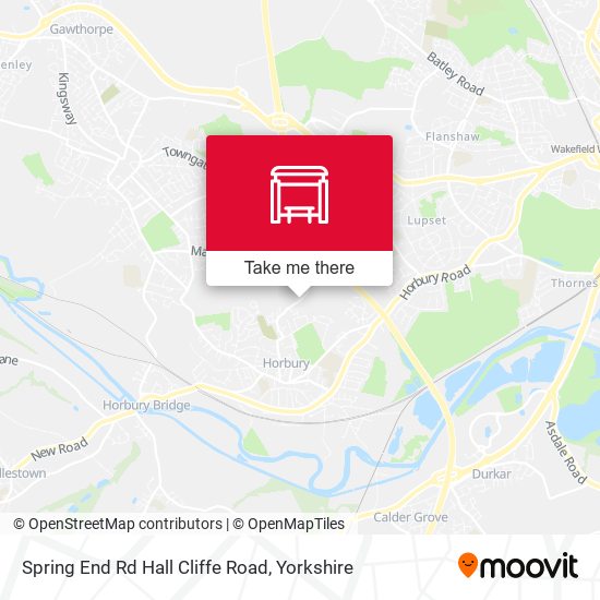 Spring End Rd Hall Cliffe Road map