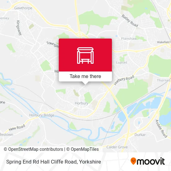 Spring End Rd Hall Cliffe Road map