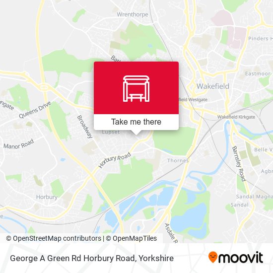 George A Green Rd Horbury Road map