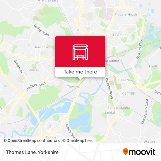 Thornes Lane map