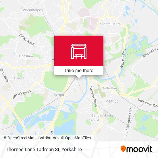 Thornes Lane Tadman St map