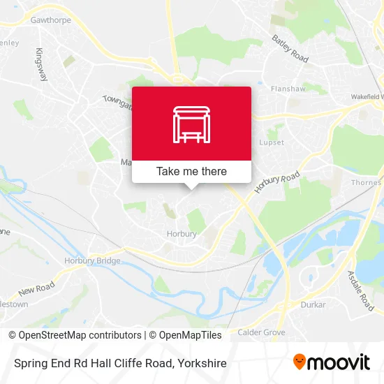 Spring End Rd Hall Cliffe Road map