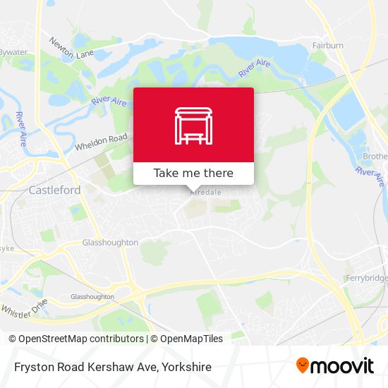 Fryston Road Kershaw Ave map