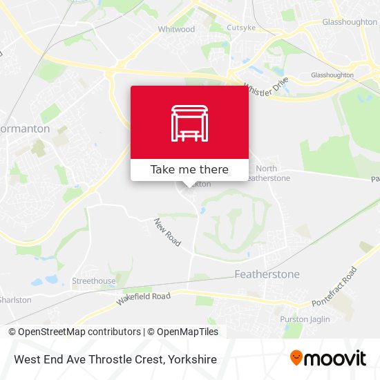 West End Ave Throstle Crest map