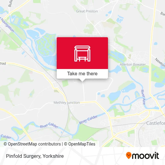 Pinfold Surgery map