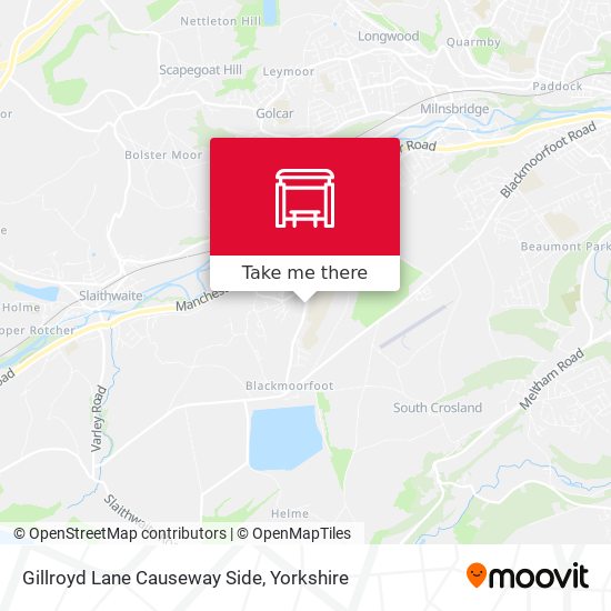 Gillroyd Lane Causeway Side map