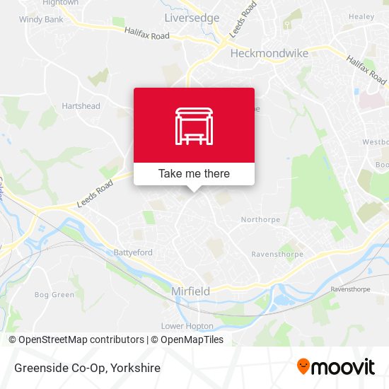 Greenside Co-Op map