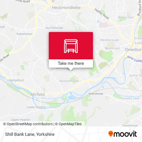 Shill Bank Lane map