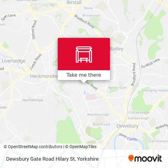 Dewsbury Gate Road Hilary St map