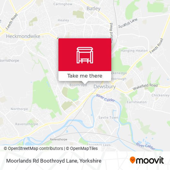 Moorlands Rd Boothroyd Lane map