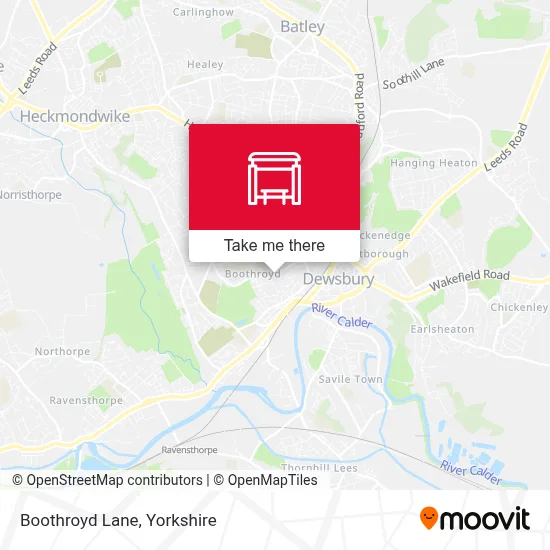 Boothroyd Lane map