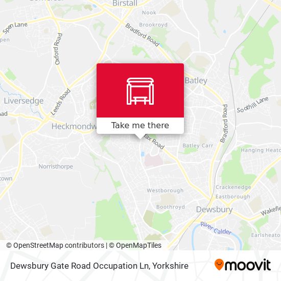 Dewsbury Gate Road Occupation Ln map