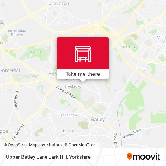 Upper Batley Lane Lark Hill map