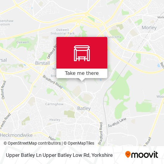Upper Batley Ln Upper Batley Low Rd map
