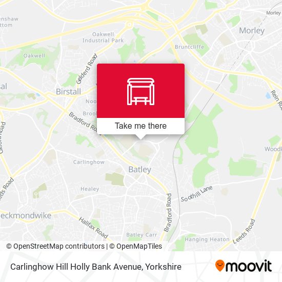 Carlinghow Hill Holly Bank Avenue map