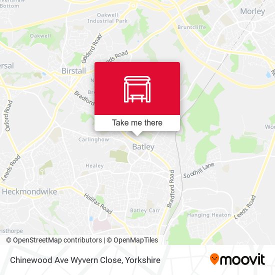 Chinewood Ave Wyvern Close map