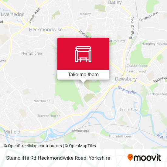 Staincliffe Rd Heckmondwike Road map