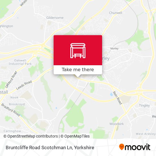Bruntcliffe Road Scotchman Ln map