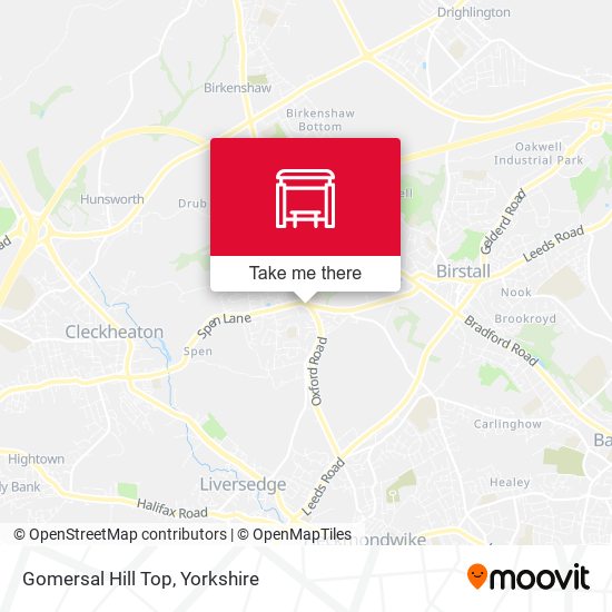 Gomersal Hill Top map