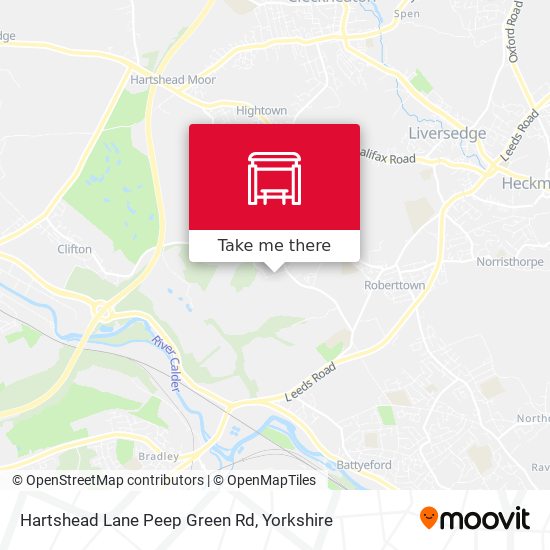 Hartshead Lane Peep Green Rd map