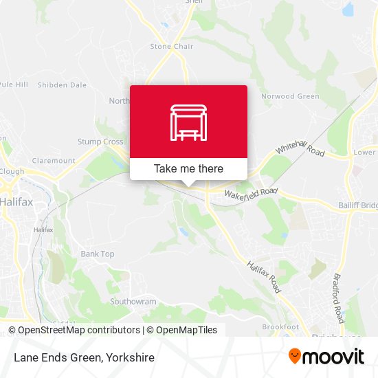 Lane Ends Green map