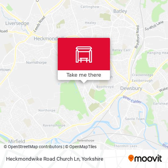 Heckmondwike Road Church Ln map