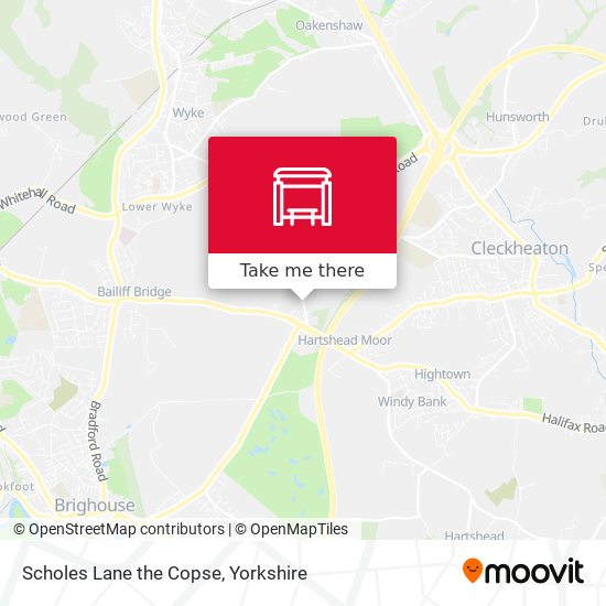 Scholes Lane the Copse map