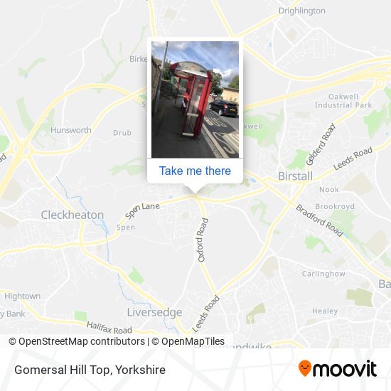 Gomersal Hill Top map