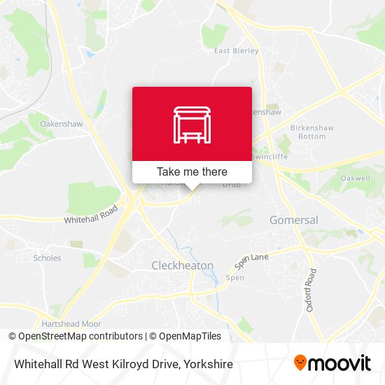 Whitehall Rd West Kilroyd Drive map