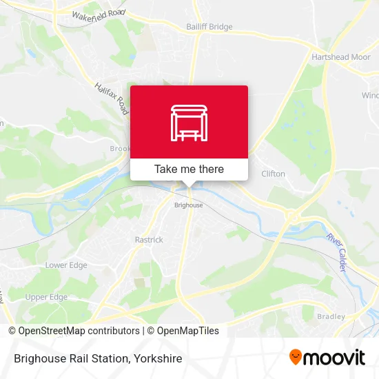 Brighouse Rail Station map