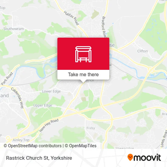 Rastrick Church St map