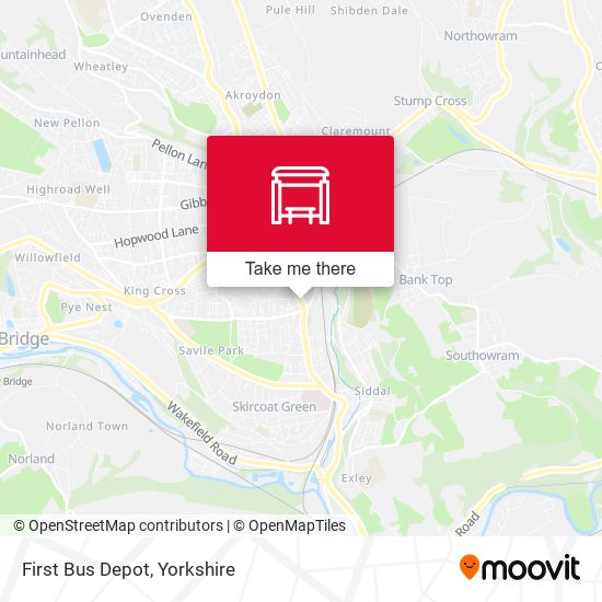 First Bus Depot map