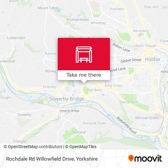 Rochdale Rd Willowfield Drive map