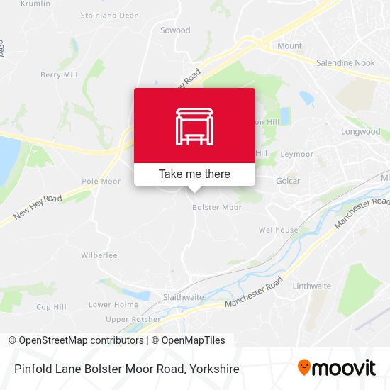 Pinfold Lane Bolster Moor Road map