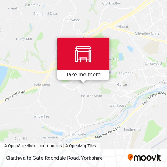 Slaithwaite Gate Rochdale Road map