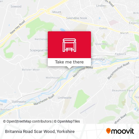 Britannia Road Scar Wood map